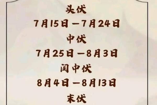 2021年数伏具体从哪一天开始计算？